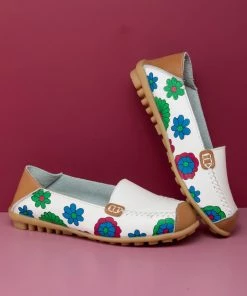 ATC Floral Print-Accent Leather Loafers - MAMA LOVE 49 ATC Floral Print-Accent Leather Loafers - MAMA LOVE