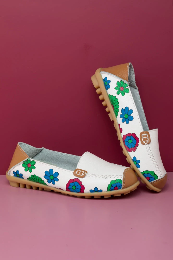 ATC Floral Print-Accent Leather Loafers - MAMA LOVE 25 ATC Floral Print-Accent Leather Loafers - MAMA LOVE