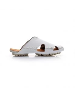 GLF Maibulun | Massage Sole Cut-Out Genuine Leather Mule - White
