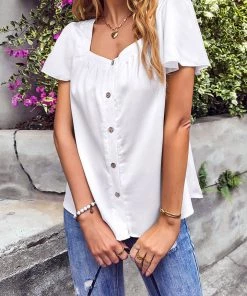 DY AMMELINE TOP - WHITE New In Clothing