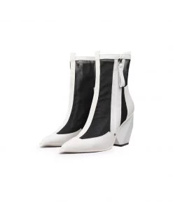 Jady Rose NEW ARRIVALS JadyRose | Geometry Block Heel Summer Boots - White