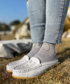 ATC Laser Cut Out Mules Loafers - Women