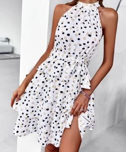 DY KEEVA HALTER DRESS - WHITE NEW ARRIVALS
