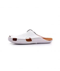 GLF Maibulun | Perforated Cut-Out Genuine Leather Mule - White 9 GLF Maibulun | Perforated Cut-Out Genuine Leather Mule - White