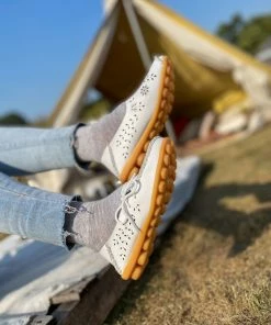 ATC Side Tie Laser Cut Round-Toe Loafers - MAMA LOVE