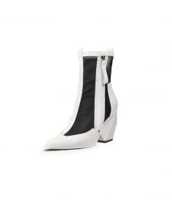 Jady Rose NEW ARRIVALS JadyRose | Geometry Block Heel Summer Boots - White 8 Jady Rose NEW ARRIVALS JadyRose | Geometry Block Heel Summer Boots - White