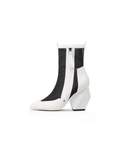 Jady Rose NEW ARRIVALS JadyRose | Geometry Block Heel Summer Boots - White 9 Jady Rose NEW ARRIVALS JadyRose | Geometry Block Heel Summer Boots - White
