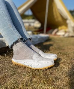 ATC Laser Cut Out Mules Loafers - Women