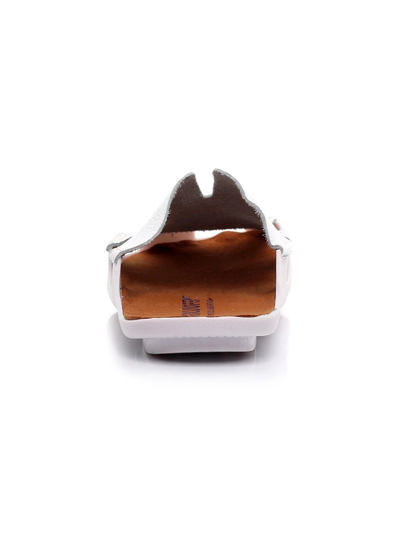 GLF Maibulun | Perforated Cut-Out Genuine Leather Mule - White 4 GLF Maibulun | Perforated Cut-Out Genuine Leather Mule - White