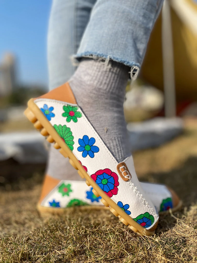 ATC Floral Print-Accent Leather Loafers - MAMA LOVE 23 ATC Floral Print-Accent Leather Loafers - MAMA LOVE