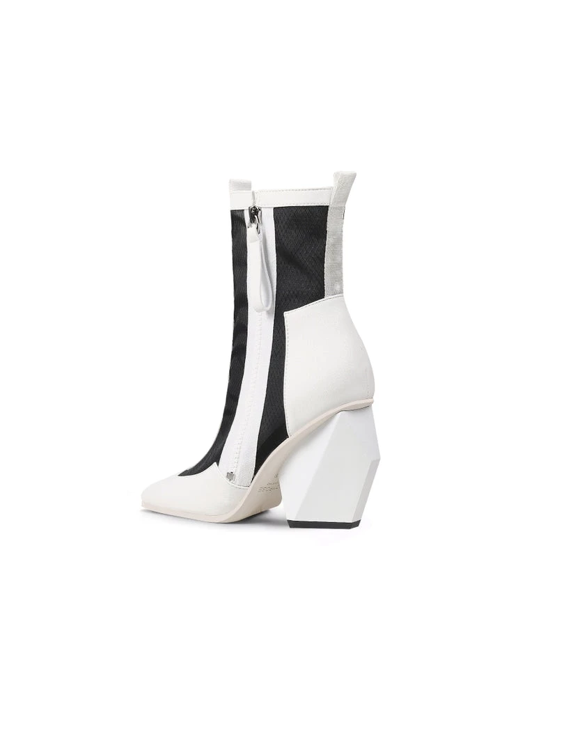 Jady Rose NEW ARRIVALS JadyRose | Geometry Block Heel Summer Boots - White 5 Jady Rose NEW ARRIVALS JadyRose | Geometry Block Heel Summer Boots - White
