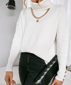 MY Smaibulun | White Oversized Collar Turtleneck Knit Sweater New In Clothing 14 MY Smaibulun | White Oversized Collar Turtleneck Knit Sweater New In Clothing