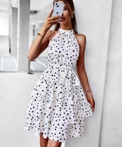 DY KEEVA HALTER DRESS - WHITE NEW ARRIVALS