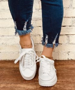 HT EN BLOOM | RUBY TOE CAP SNEAKERS WHITE NEW ARRIVALS