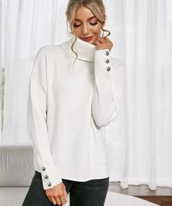 MY Smaibulun | White Oversized Collar Turtleneck Knit Sweater New In Clothing 15 MY Smaibulun | White Oversized Collar Turtleneck Knit Sweater New In Clothing