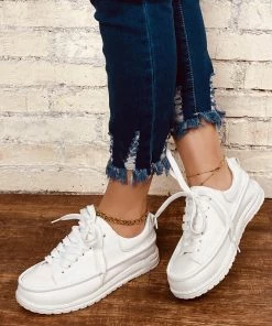 HT EN BLOOM | RUBY TOE CAP SNEAKERS WHITE NEW ARRIVALS