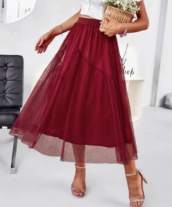 DY New In Clothing ELISHEBA PRINCESS SKIRT - WINE