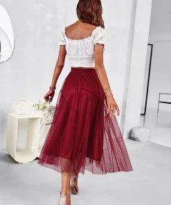 DY New In Clothing ELISHEBA PRINCESS SKIRT - WINE 8 DY New In Clothing ELISHEBA PRINCESS SKIRT - WINE