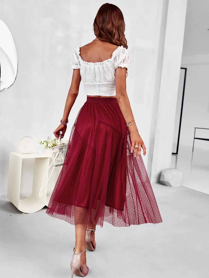 DY New In Clothing ELISHEBA PRINCESS SKIRT - WINE 3 DY New In Clothing ELISHEBA PRINCESS SKIRT - WINE