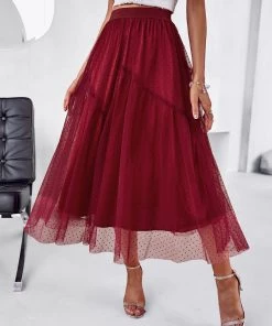 DY New In Clothing ELISHEBA PRINCESS SKIRT - WINE 9 DY New In Clothing ELISHEBA PRINCESS SKIRT - WINE