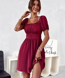 DY MAUDE MINI DRESS - WINE New In Clothing
