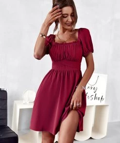 DY MAUDE MINI DRESS - WINE New In Clothing