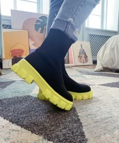 YL New In Shoes En Bloom | Yellow Ugly Sole Sock Boots