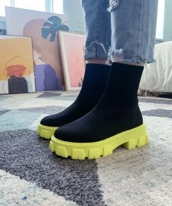 YL New In Shoes En Bloom | Yellow Ugly Sole Sock Boots