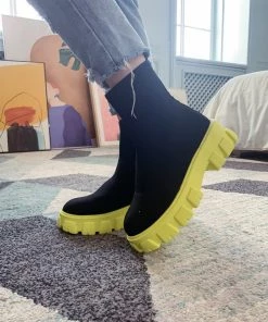 YL New In Shoes En Bloom | Yellow Ugly Sole Sock Boots