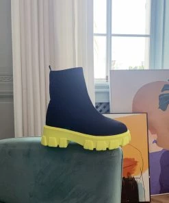 YL New In Shoes En Bloom | Yellow Ugly Sole Sock Boots