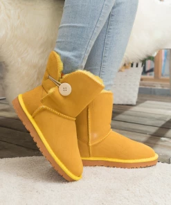 XH SMAIBULUN UGG⢠| Faux Fur-Lined Classic Side Button Suede Boot New In Shoes