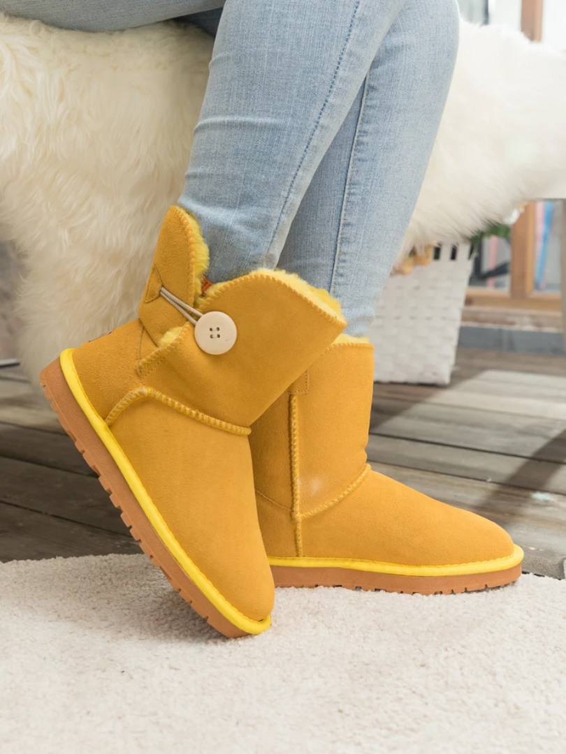 XH SMAIBULUN UGG™ | Faux Fur-Lined Classic Side Button Suede Boot New In Shoes 1 XH SMAIBULUN UGG™ | Faux Fur-Lined Classic Side Button Suede Boot New In Shoes