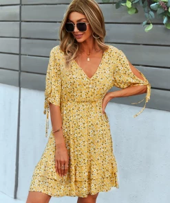 REMEDY MINI DRESS - YELLOW New In Clothing