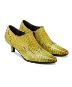 NEW ARRIVALS SOFFIA | Genuine Leather Super Star Snake Prints Vivid Kitten Heel Bootie