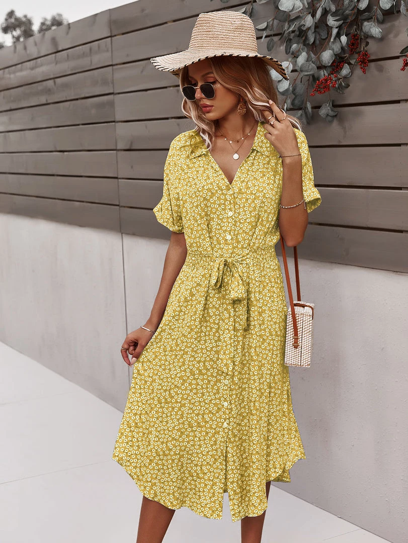 DY New In Clothing LORRIE SHIRT MIDI DRESS - YELLOW 2 DY New In Clothing LORRIE SHIRT MIDI DRESS - YELLOW