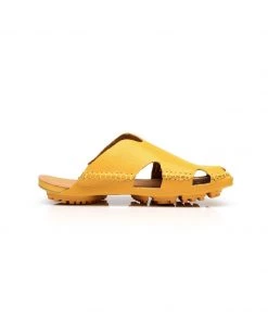 GLF Maibulun | Massage Sole Cut-Out Genuine Leather Mule - Yellow