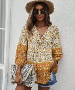 DY GLENNA BOHO TOP - YELLOW