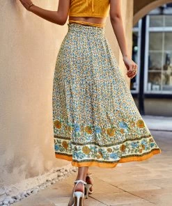 DY ARGIE BOHO SKIRT - YELLOW PRINT NEW ARRIVALS