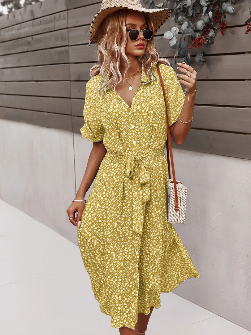DY New In Clothing LORRIE SHIRT MIDI DRESS - YELLOW 3 DY New In Clothing LORRIE SHIRT MIDI DRESS - YELLOW