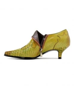 NEW ARRIVALS SOFFIA | Genuine Leather Super Star Snake Prints Vivid Kitten Heel Bootie