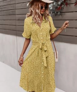 DY New In Clothing LORRIE SHIRT MIDI DRESS - YELLOW 9 DY New In Clothing LORRIE SHIRT MIDI DRESS - YELLOW