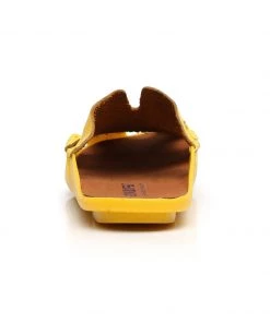 GLF NEW ARRIVALS Maibulun | Perforated Cut-Out Genuine Leather Mule - Yellow 11 GLF NEW ARRIVALS Maibulun | Perforated Cut-Out Genuine Leather Mule - Yellow