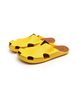 GLF NEW ARRIVALS Maibulun | Perforated Cut-Out Genuine Leather Mule - Yellow 12 GLF NEW ARRIVALS Maibulun | Perforated Cut-Out Genuine Leather Mule - Yellow