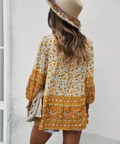 DY GLENNA BOHO TOP - YELLOW