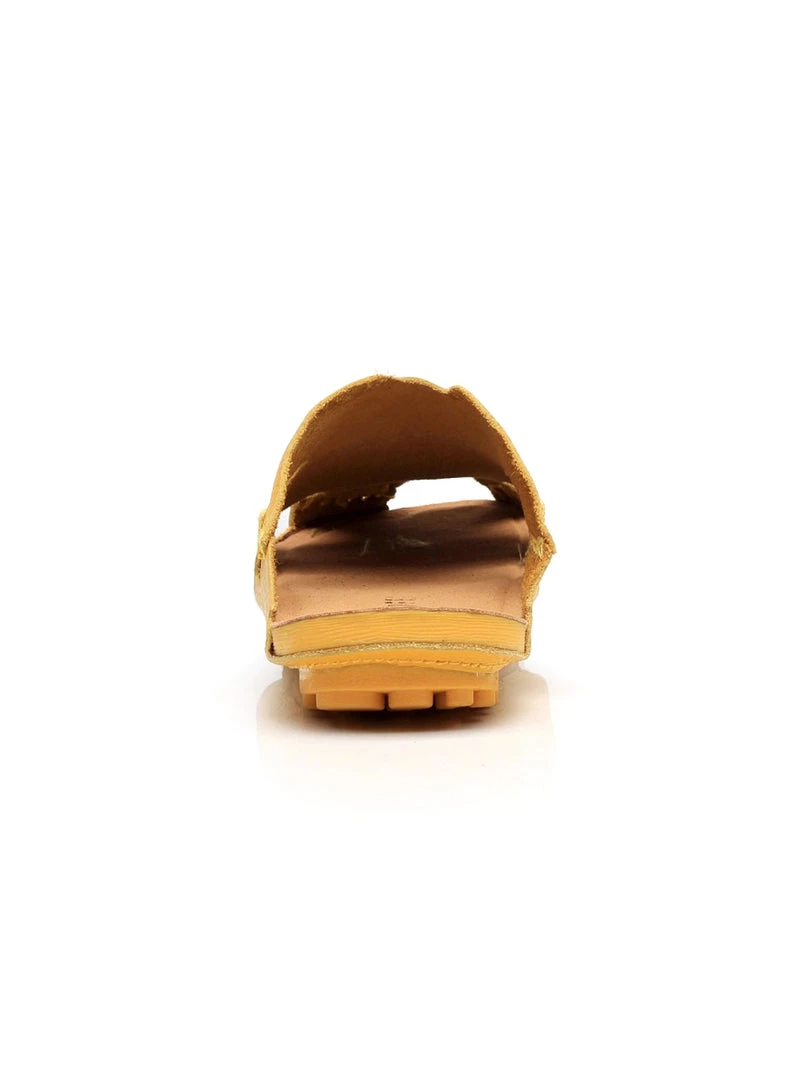 GLF Maibulun | Massage Sole Cut-Out Genuine Leather Mule - Yellow 5 GLF Maibulun | Massage Sole Cut-Out Genuine Leather Mule - Yellow