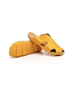 GLF Maibulun | Massage Sole Cut-Out Genuine Leather Mule - Yellow 12 GLF Maibulun | Massage Sole Cut-Out Genuine Leather Mule - Yellow