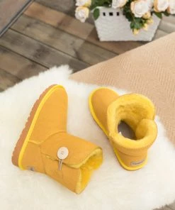 XH SMAIBULUN UGG™ | Faux Fur-Lined Classic Side Button Suede Boot New In Shoes 24 XH SMAIBULUN UGG™ | Faux Fur-Lined Classic Side Button Suede Boot New In Shoes