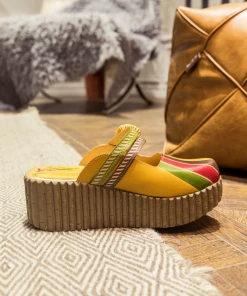 JF NEW ARRIVALS SOFFIA | Genuine Leather Yellow Ribbed-Sole Floral Appliqued Platform Sandals Clogs 15 JF NEW ARRIVALS SOFFIA | Genuine Leather Yellow Ribbed-Sole Floral Appliqued Platform Sandals Clogs