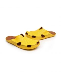 GLF NEW ARRIVALS Maibulun | Perforated Cut-Out Genuine Leather Mule - Yellow 15 GLF NEW ARRIVALS Maibulun | Perforated Cut-Out Genuine Leather Mule - Yellow