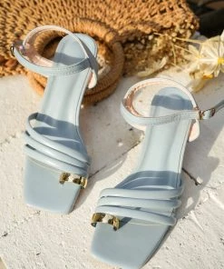 HT En Bloom | Zenith Blue Ring Toe Block Heel Sandal New In Shoes
